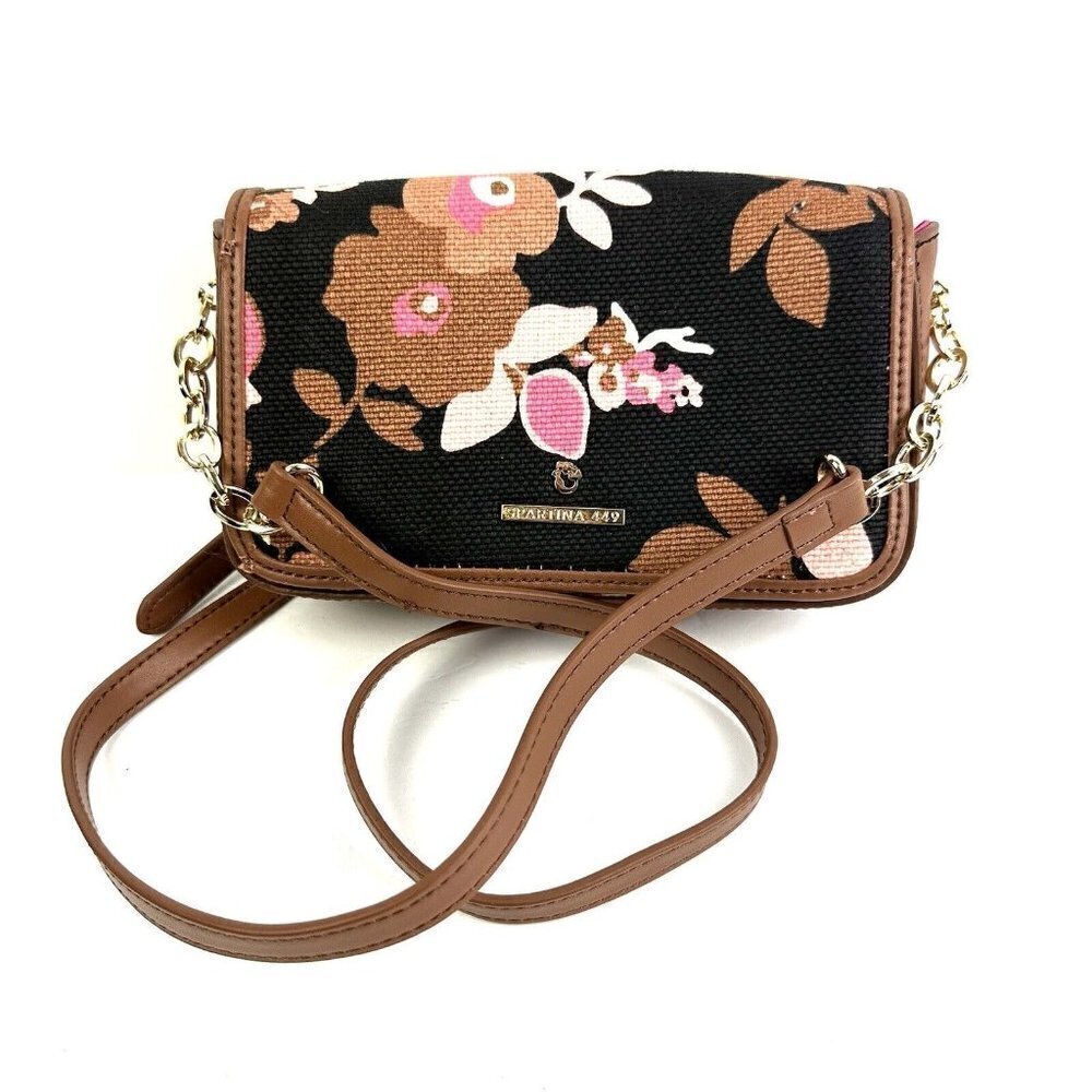 Spartina 449 Verdier Crew Phone Crossbody‎ Bag Linen Floral Handbag Nautica